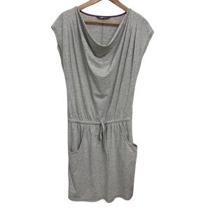 The North Face Aurora Tie Waist Pocket Dress Gray Size Medium